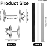 AILUYA 30-Pack Towel Hanger Set with Metal Clips, Black/White/Grey view 3