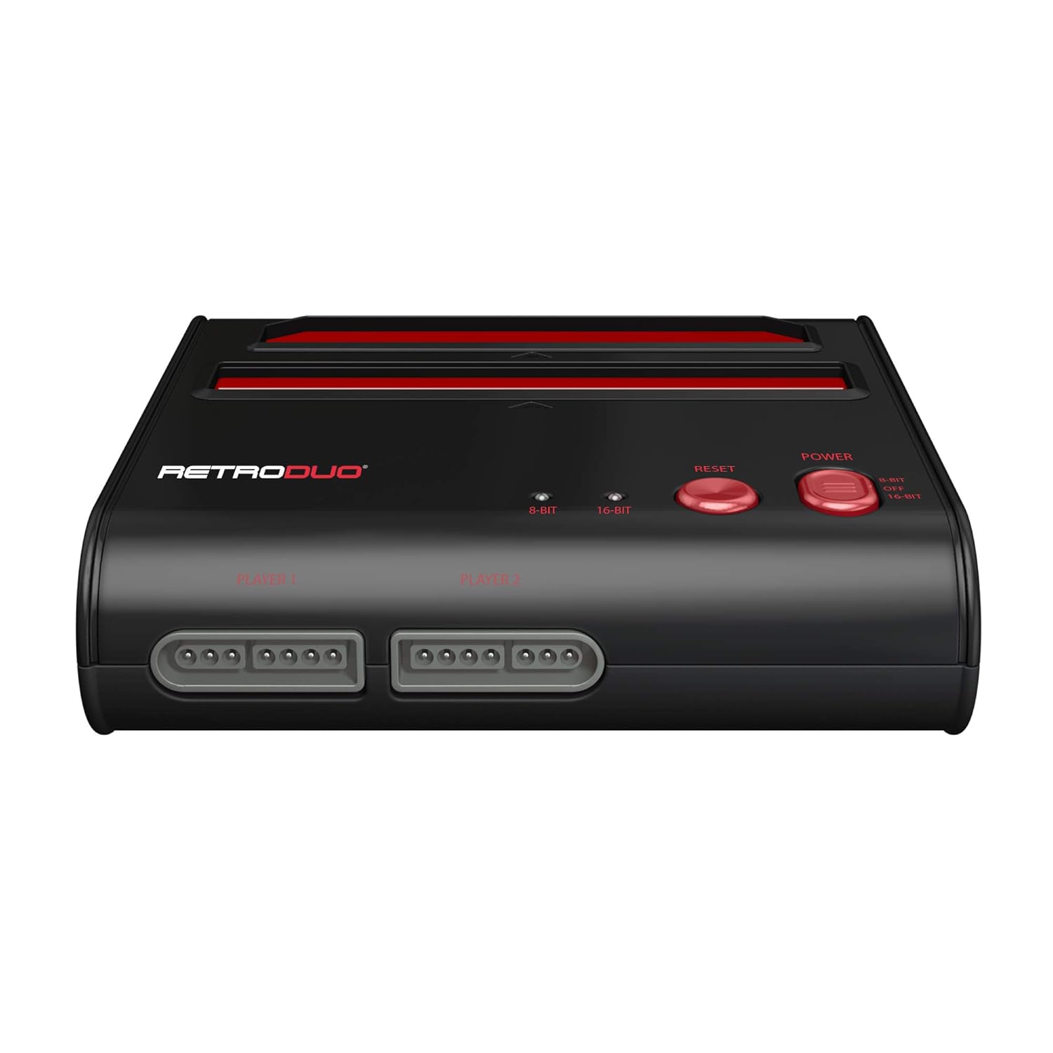 Retro-Bit Retro Duo 2 in 1 Console System - for Original NES and SNES Games - Black/Red: Video Games