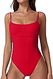 QINSEN Women's Soft Breathable Strappy Bathing Suit
