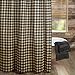 VHC Brands Classic Country Primitive Bath-Burlap Check Black Shower Curtain 72 x 72