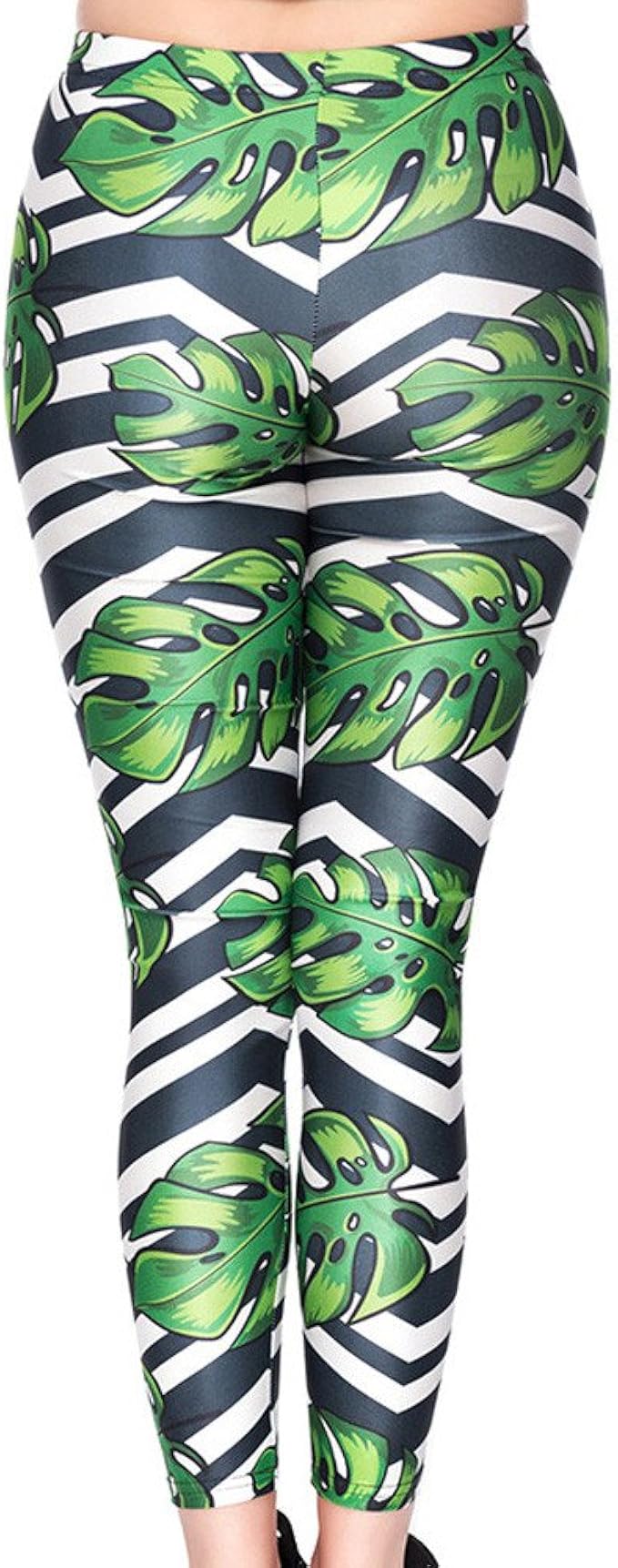 💗Weant💗Mallas Deportivas Mujer Pantalones Impresión de plantas ...
