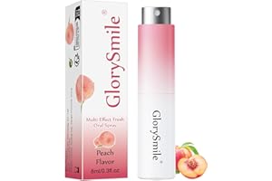 GlorySmile Oral Breath Spray, Mouth Spray Breath Fresheners, Remove Bad Breath for Adults, Sugar-Free, Peach Flavor 0.3 Ounce / 8ml