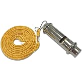 Train Conductor Whistle | Classic Railroad Whistle | Crossing Guard Whistles | Vintage Railway Whistles | Conductor Costume Accessories | Crossing Guard Costumes | Authentic Metal Design with Lanyard