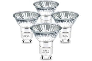 BOGAO Halogen Bulb 25 Watt GU10 120V NP5 Replacement Bulb for Candle Warmer, Scent Wax Burner, Fragrance Melt, Warming Bulb JDR Dimmable, Warm White 2700K Pack of 4