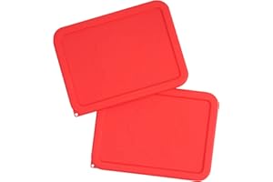 LUVCOSY 3 Cup Rectangle Silicone Lids Replacement for Anchor Hocking Glass Bowls (Container not Included) 2 Pack, Microwave, 