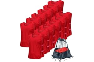 Antoyo Pinnies Adult Football Jersey, Adjustable Mesh Soccer Jersey