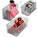 YBM Home 2320-3 Set of 3 Mesh Storage Boxes, Silver Mesh