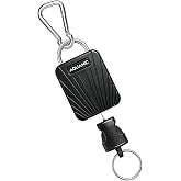 nitescuba Scuba Gear Retractable Gear Tethers, Heavy-Duty Dive Clip Lanyard with 316 Stainless Steel Snap Hook, Split Ring and 58cm (22.83&Prime;) Quick-Release Extension Cord for Dive Light &amp; Camera