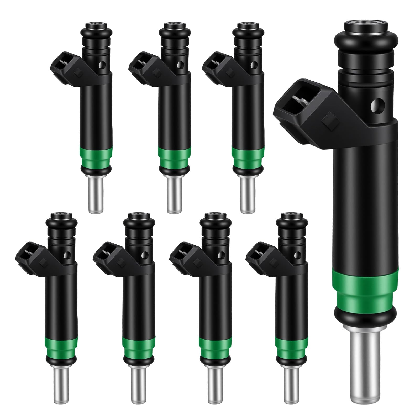 Photo 1 of 2004-2010 8Pcs Fuel Injectors Compatible for BMW X5 2004-2010 650i 550i 2006-2010 750i 750Li 2006-2008 745i 745Li 645Ci 545i 2004-2005 4.4L 4.8L V8 Replace 7525721