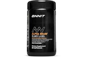 ONNIT Alpha Brain Black Label Capsule (80ct) Premium Citicoline Brain Supplement – IGEN™ Non-GMO Tested for Focus, Concentration & Memory, Lion’s Mane, Hericium Erinaceus, L Theanine & Mucuna Pruriens