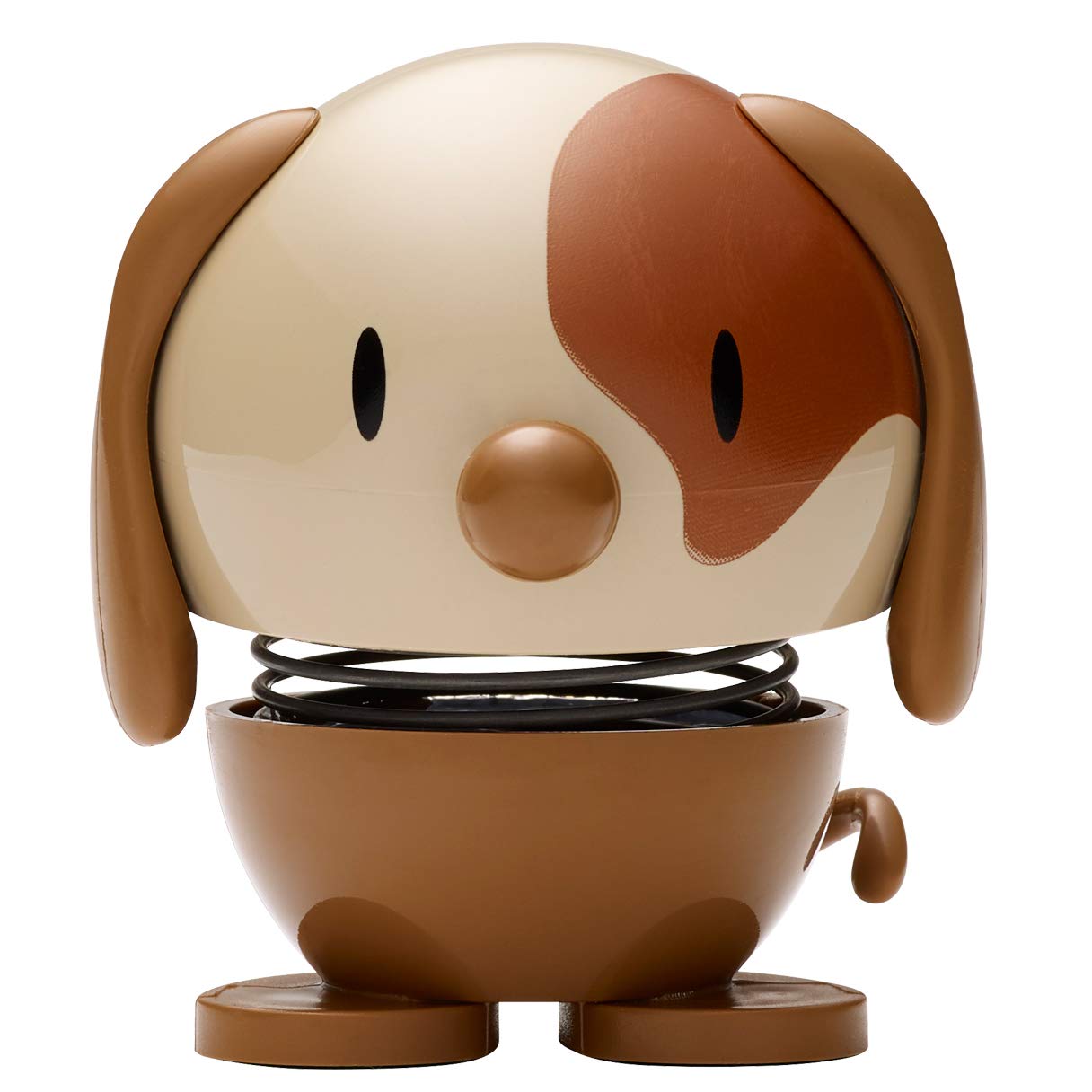 Hoptimist Dog Figure – Wobbly Desk Pet – Fun Office Gadget – Collectible Gift for Men and Women – Danish Design – ABS Plastic – 6.9 x 5.9 cm – Small – Brown — image 1