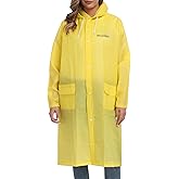 DULEMOT Rain Ponchos for Adults Travel Rain Jacket Packable Rain Coats for Women with Drawstring Hood