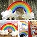 PartyWoo Assorted Colors Rainbow Balloons 40