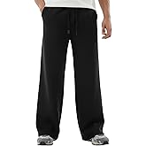Sopula Studio Mens Baggy Sweatpants Wide Leg Baggy Pants Y2K Elastic Waist Drawstring Loose Joggers with Pockets