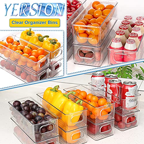 Refrigerator Organizer Bins, Stackable Fridge Organizers 8pcs Clear