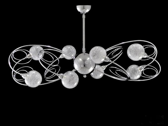 Chrome Ceiling Rail Light 8 Lights With Spider Glass Amazon Com
