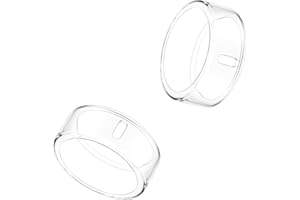 SNYEEST Cover Compatible for Oura Ring Gen 4/Gen 3 Horizon/Gen 3 Heritage,(NOT Compatible with Oura Ring 4-Ceramic), Charging Directly,Rugged TPU Finger Protector for Workout Women Men -Clear+Clear-Size 9