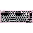 EPOMAKER x LEOBOG Hi75 Aluminum Alloy Wired Gaming Keyboard Barebones Kit, 75% Gasket-Mounted RGB Creamy Keyboard, Hot-swap, with Mode-Switching Knob, for Win/Mac (Pink)