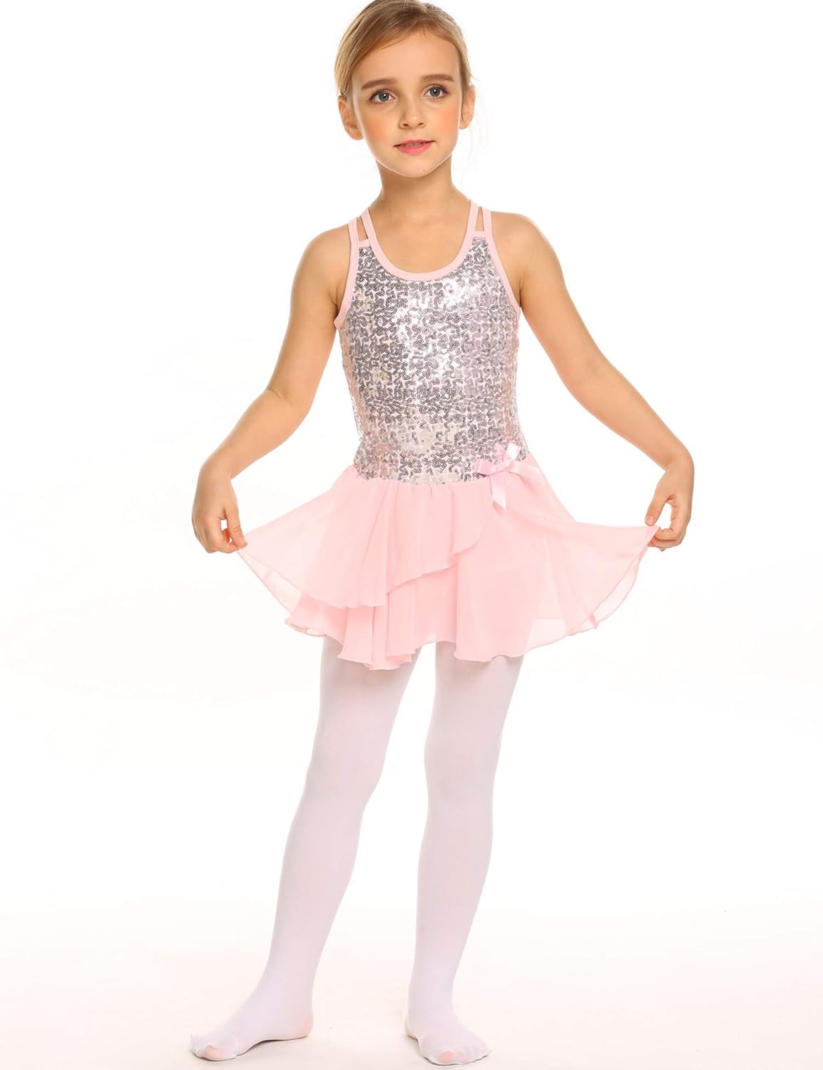 Arshiner Little Girls Sequined Camisole Ballet Dance Leoatards Dress