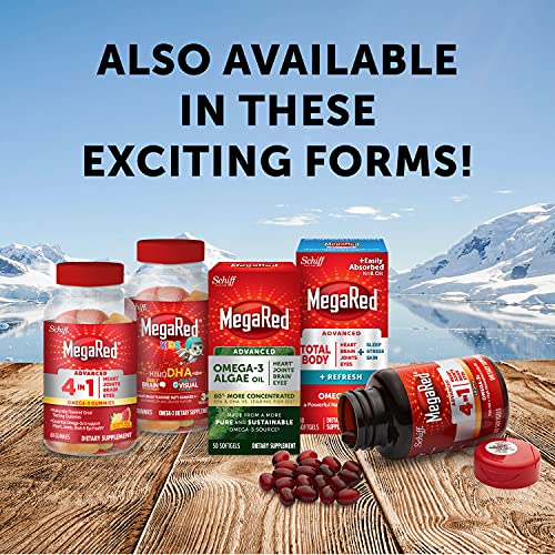 MegaRed Fish Oil + Krill Oil 900mg Omega 3 Supplement with EPA & DHA