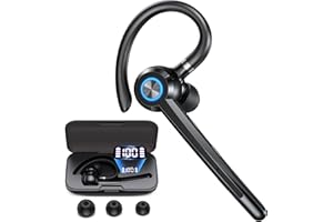 PRTRFLC Bluetooth Headset with Microphone,V5.4 Bluetooth Earpiece with Charing Case 150H Standby Time