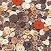 Rustark 650Pcs Resin Buttons Favorite Findings Basic Buttons 2 and 4 Holes Craft Buttons for Arts, DIY Crafts, Decoration, Sewing - Sizes Range from 0.28 to 1.18 Inch (Coconut Shell)