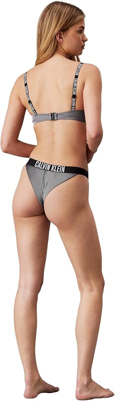 Bas de Bikini Brésilien Femme avec Branding, Noir (Pvh Black), M