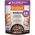 Instinct Healthy Cravings Natural Wet Cat Food Topper, Grain Free Recipe - Real Rabbit, 3 oz. Pouches (Pack of 24)