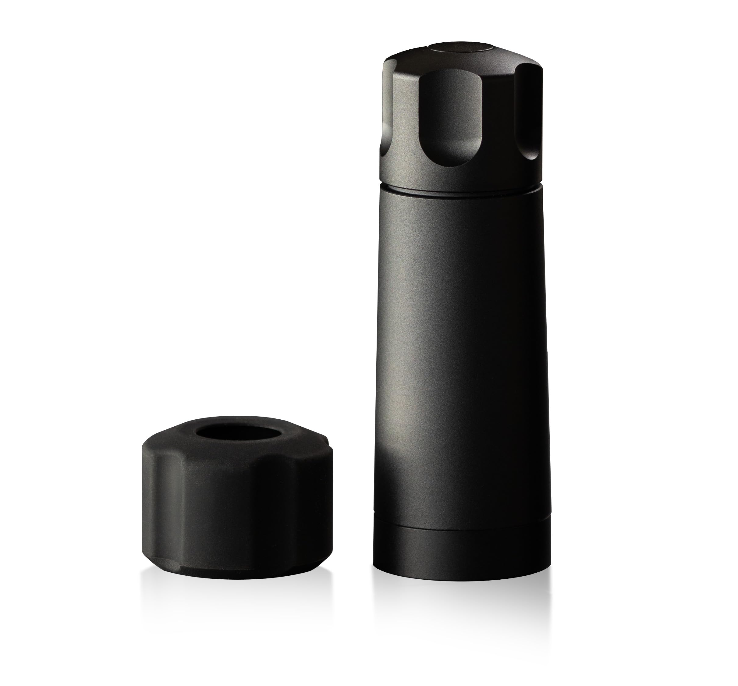 MANNKITCHEN Travel Size Pepper Cannon Pepper Grinder - Professional Grade Heavy Duty, High Output Pepper Mill - Grind 10x Pepper for Steaks, BBQ & More
