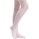 Stelle Girls' Footed Ballet Tights for Dance Class Toddler Kids 2T-15Y | High Waist, Stretch, Opaque Coverage, Soft Stocking, Teen &amp; Youth Pantyhose, Ballerina, Studio, Stage, Performance, Recital