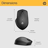 HP 280 Silent Wireless Mouse Blue 1600 DPI 2.4GHz USB Dongle Included view 8