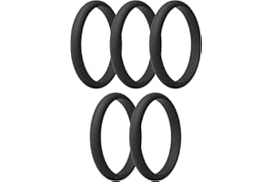 ThunderFit Silicone Ring Enhancers for Women, Breathable Women's Rubber Engagement Rings, 5-Pack
