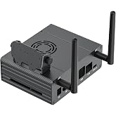 Yahboom Aluminum Alloy Case for Jetson Orin, with Antenna(30cm), Camera Holder Mini-Computer Case Compatible with Jetson Orin Nano Super/Jetson Orin NX Super (Case+Camera Bracket)