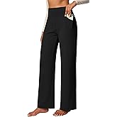 IUGA Yoga Pants Women Wide Leg Pants with Pockets High Waist Stretch Tummy Control Dress Casual Sweatpants