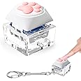 Keyboard Fidget Toys, Keychain Keyboard Decompression Toys Mechanical Key Button Stress Relief Gifts for Adult and Kids,Finger Clicker Toys,ADHD Toy,Cool Fidgets(Cat's paw)