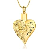 Imrsanl Cremation Jewelry for Ashes Butterfly Heart Urn Necklaces for Women Keepsake Memorial Necklace Pendent for Human Ashes