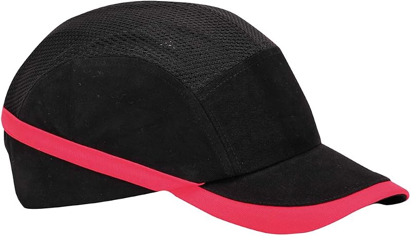 Portwest PW69 Vented Safety Bump Cap with Long Peak Black