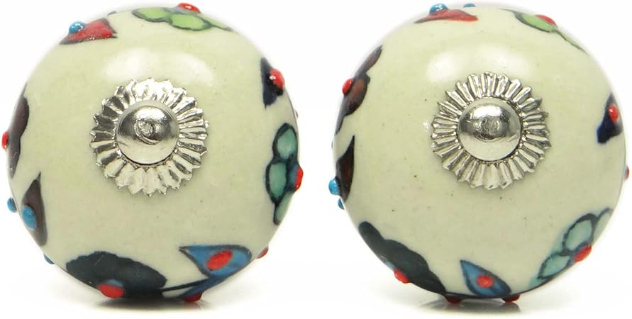 Únicos del gabinete perillas de cerámica Tiradores de cajones redondo