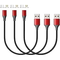 NetDot Magnetic Charging Cable, Gen10 Nylon Braided 2-in-1 Magnetic Phone Charger Compatible with USB-C and Micro USB Devices