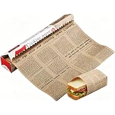 Baking Parchment Paper Roll Non Stick Baking Paper Newspaper Printing Design Food Wrapping Paper for Baking Cookies Bread Pizza Meat and Vegetables