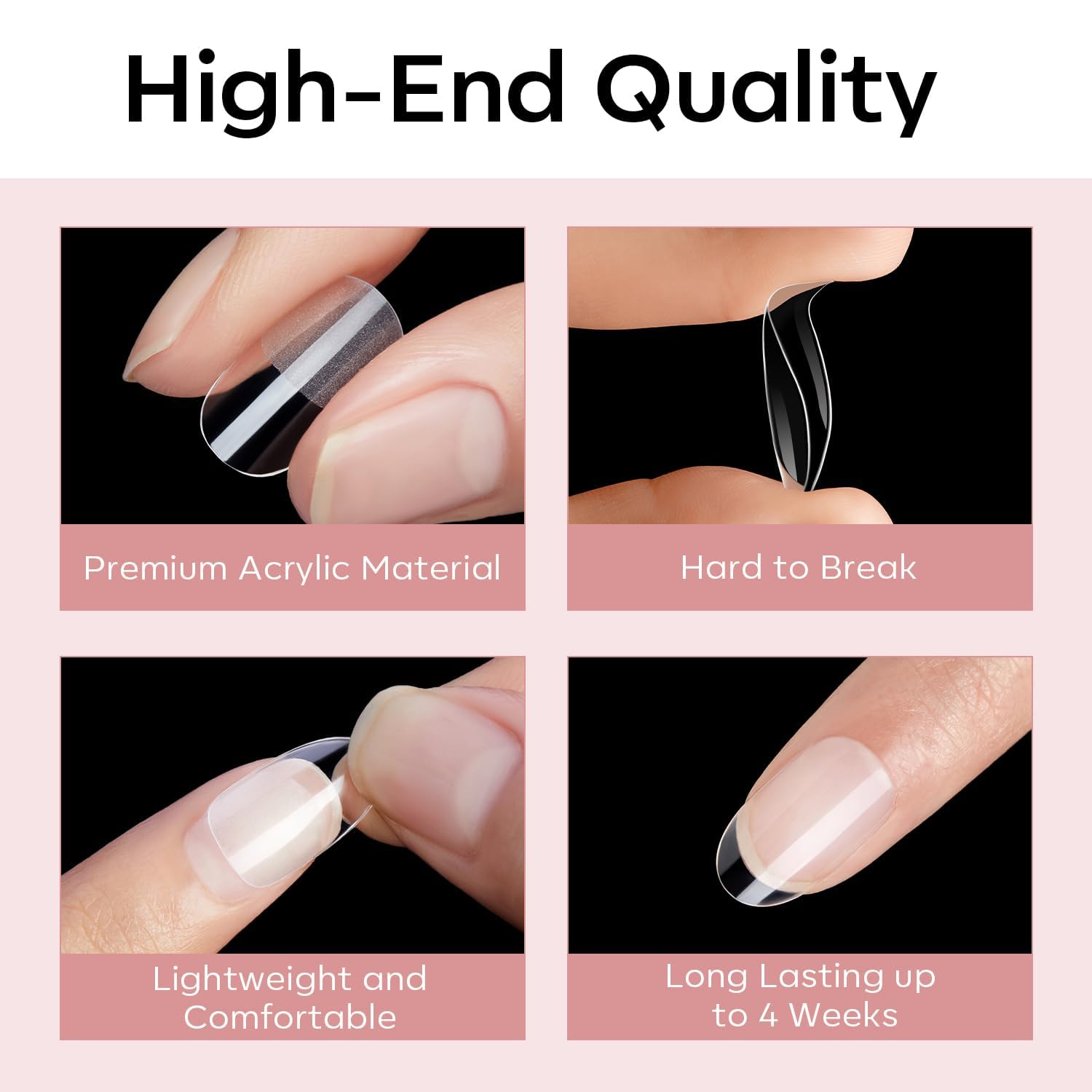 Modelones Short Oval Round Nail Tips - 500Pcs Soft Fake Nails Tips Gel Pre-shaped Half Matte Full Cover No Filed False Extension Manicure Salon DIY at Home 10 Sizes - Image 8