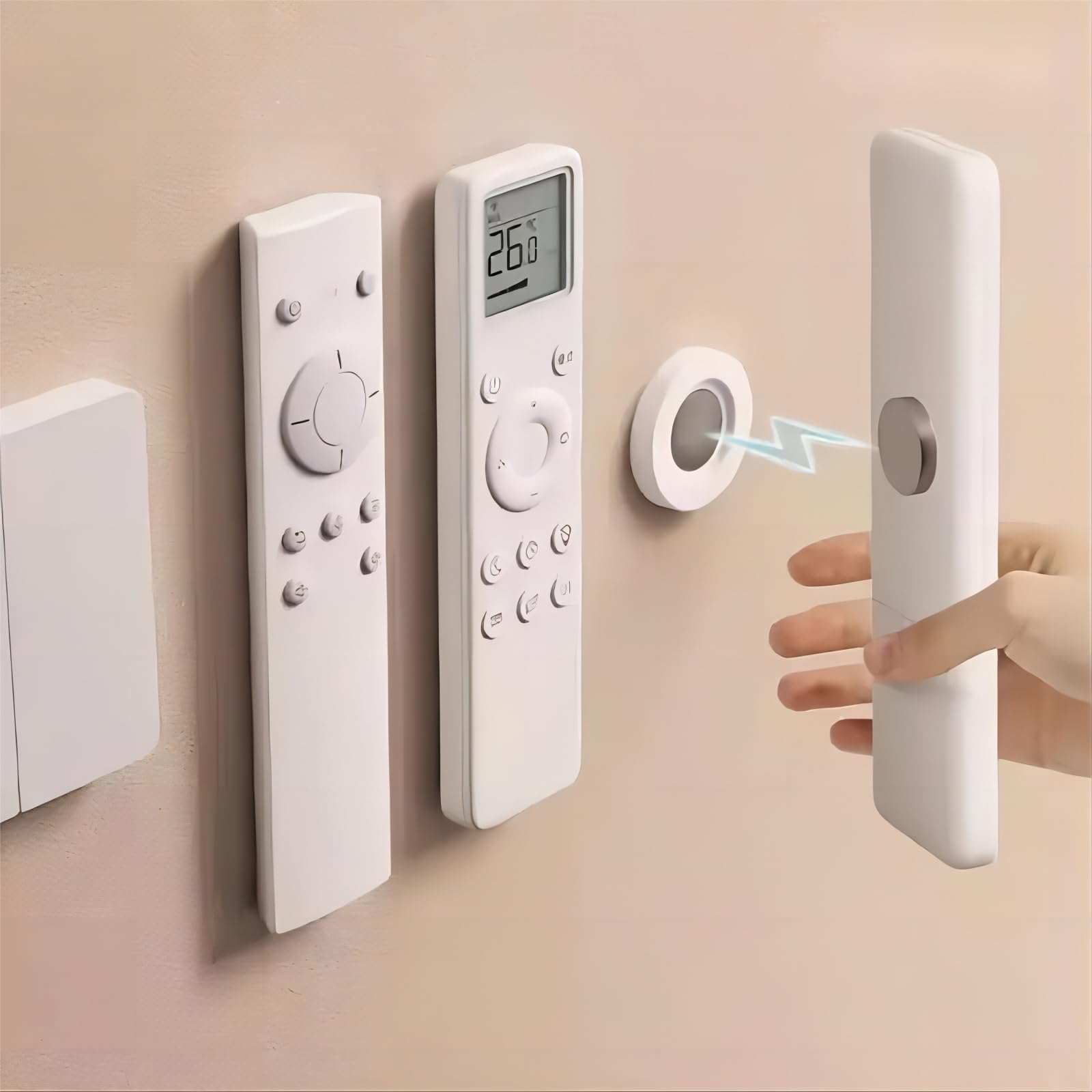 Photo 1 of 5 Pack No-Drill Magnetic Wall Mount Organizer 1.18” Remote Control Storage Set for TV, Fan, Air Conditioner