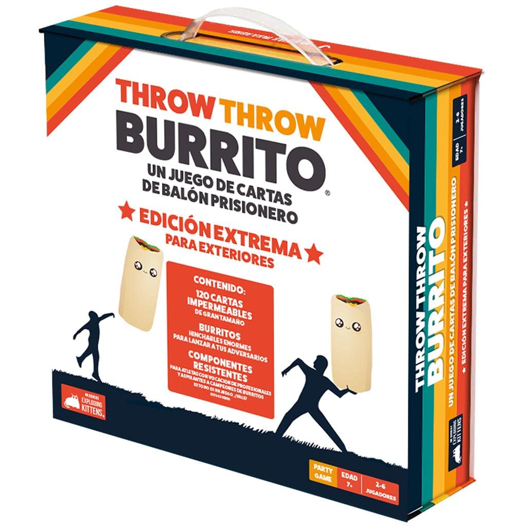 Exploding Kittens | Throw Burrito Extreme Outdoor Edition | Prisoner Ball Party Game | Ages 7+ | 2 to 6 Players | 15 Minutes per Game | English