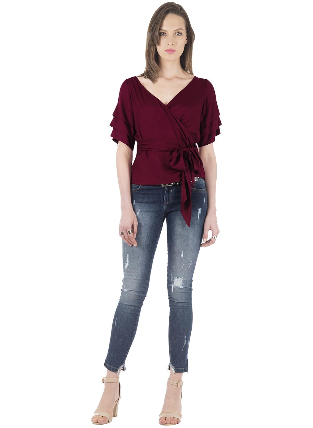 faballey women's plain regular fit top