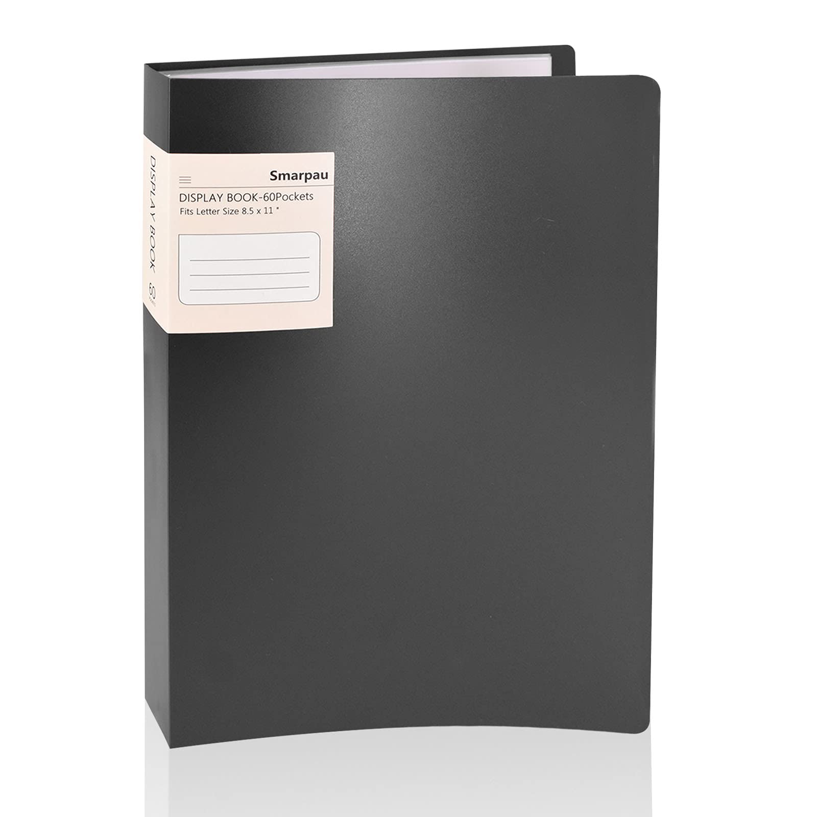 Smarpau A4 Display Book Folders 60 Pockets, Presentation Folder Project Display Folder, Document Folders with Plastic Sleeves for Individuals, School and Offices(Black) — image 1