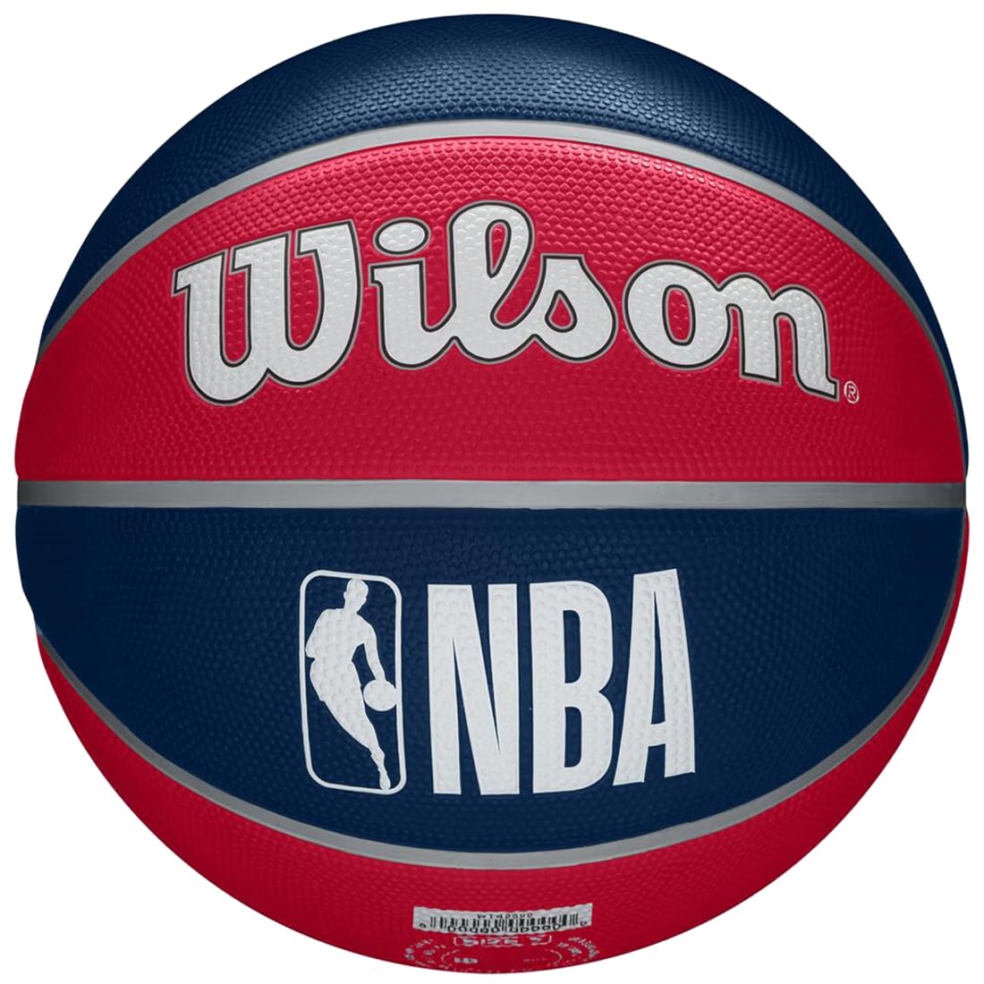 Wilson Basketball, NBA Team Tribute Model, WASHIGNTON WIZARDS, Outdoor, Rubber, Size: 7 — image 1