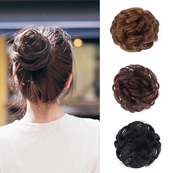 Amazon Com Xiaoliangyiyz 100 Human Hair Bun Messy Hair