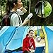 Witmoving Hand Held Fan Portable Fan, Battery Operated Fan & Mini Fan with LED Light, 18650 Rechargeable Battery, Silicone, 3 Speeds Operation for Women, Outdoor Camping Travel(Blue)