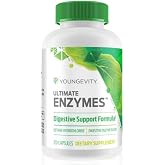 Youngevity Ultimate Enzymes Multi-Enzyme Digestive Support, 120 Capsules | Betaine HCl, ox bile, pancreatin 10X, papain 6M, pepsin, digestive support, nutrient absorption, gas and bloating relief