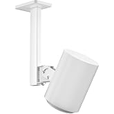 Yibracki Speaker Mount for Sonos Era 100 and Era 100 SL Ceiling Mount &ndash; Tilt +15&deg;/-30&deg; &amp; Swivel &plusmn;90&deg; Adjustable for Sonos Era 100 Mounting for Better Sound Included Screw Kits Easy to Install, White